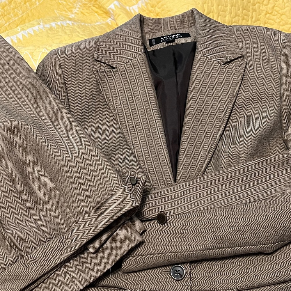Two piece suit. Jacket and pants.